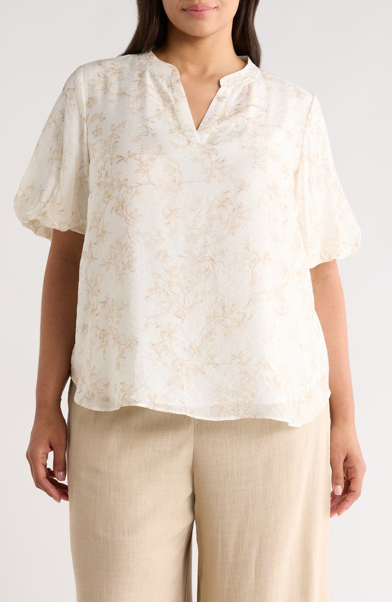 Vince Camuto Puff Sleeve Top, Main, color, Camel