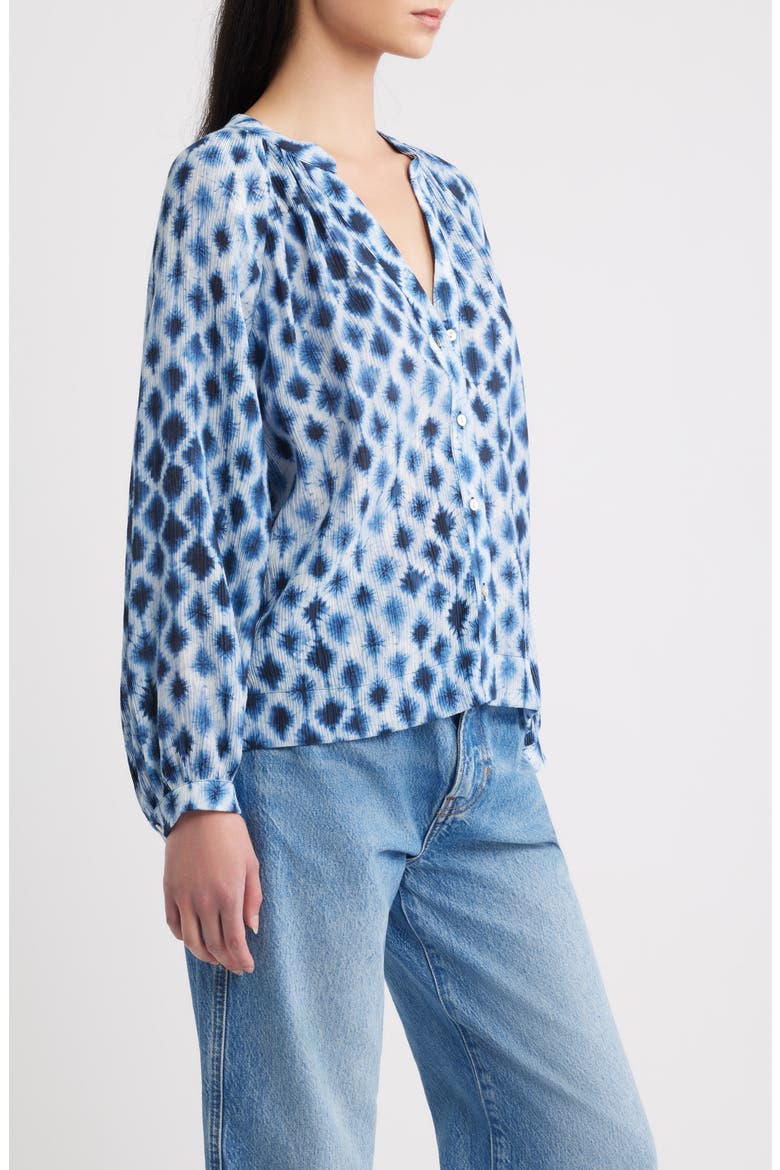 Saint Shibori Print Top, Alternate, color, SAPPHIRE SHIBORI