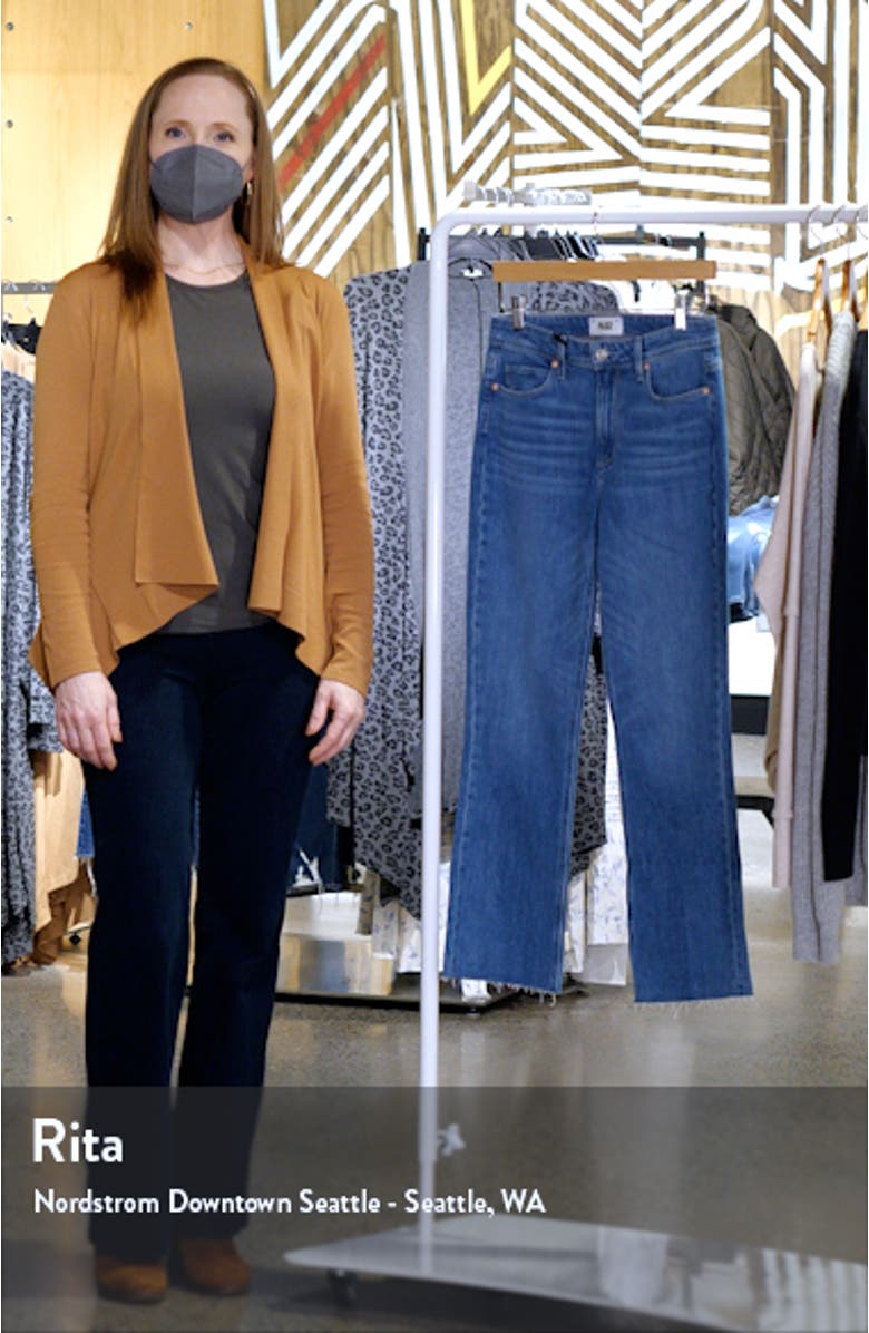 Colette High Waist Raw Hem Crop Flare Jeans, sales video thumbnail