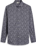 Bugatchi Axel Shaped Fit Floral Stretch Button-Up Shirt