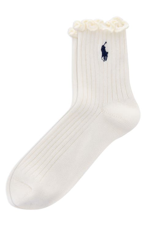 Lettuce Edge Cotton Blend Quarter Socks