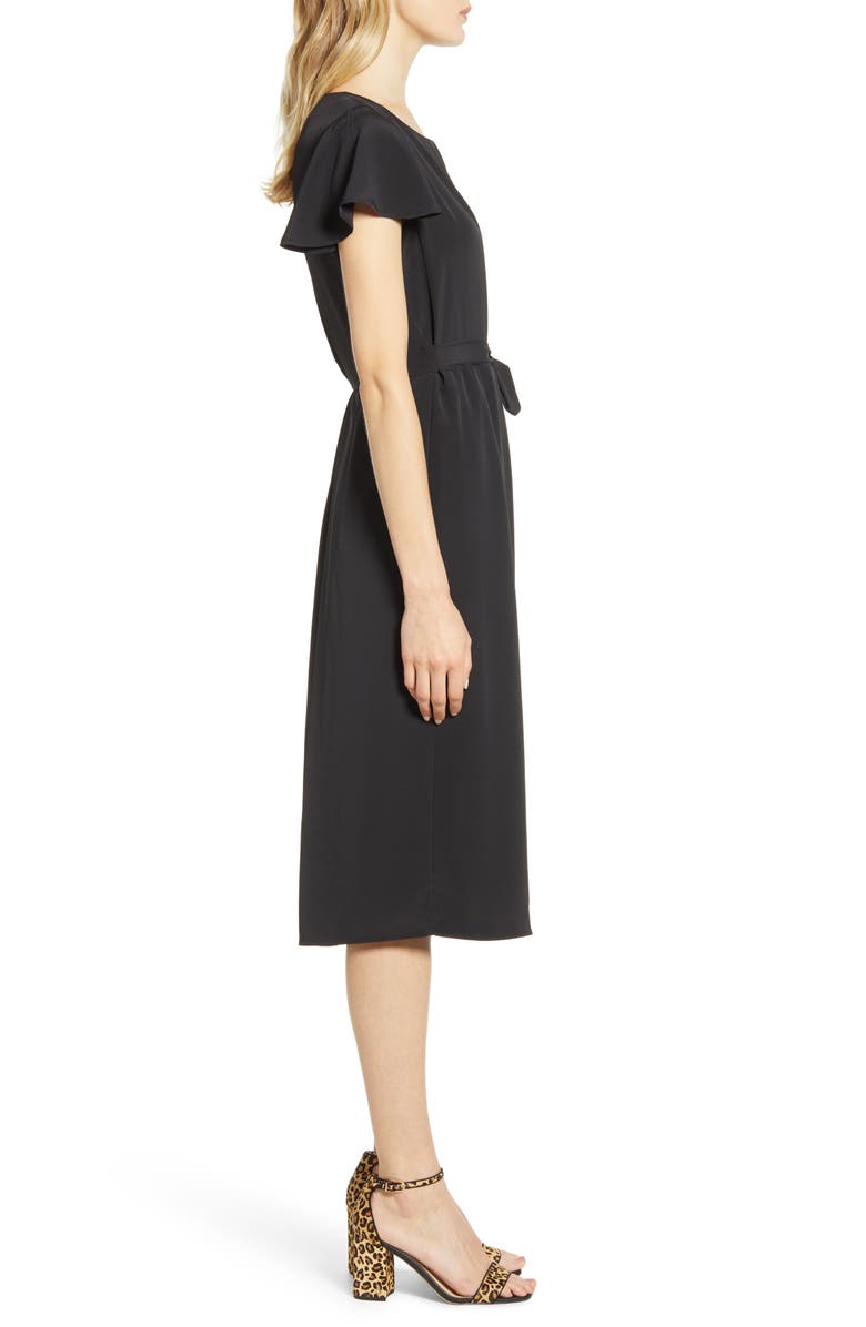 Bobeau Pleated Woven Dress, Alternate, color,