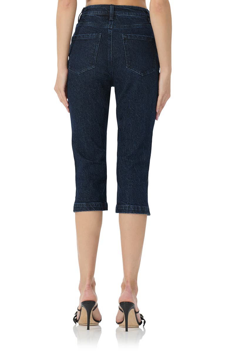 AFRM Pixie Pintuck Capri Jeans, Alternate, color, Rinse Dark Wash