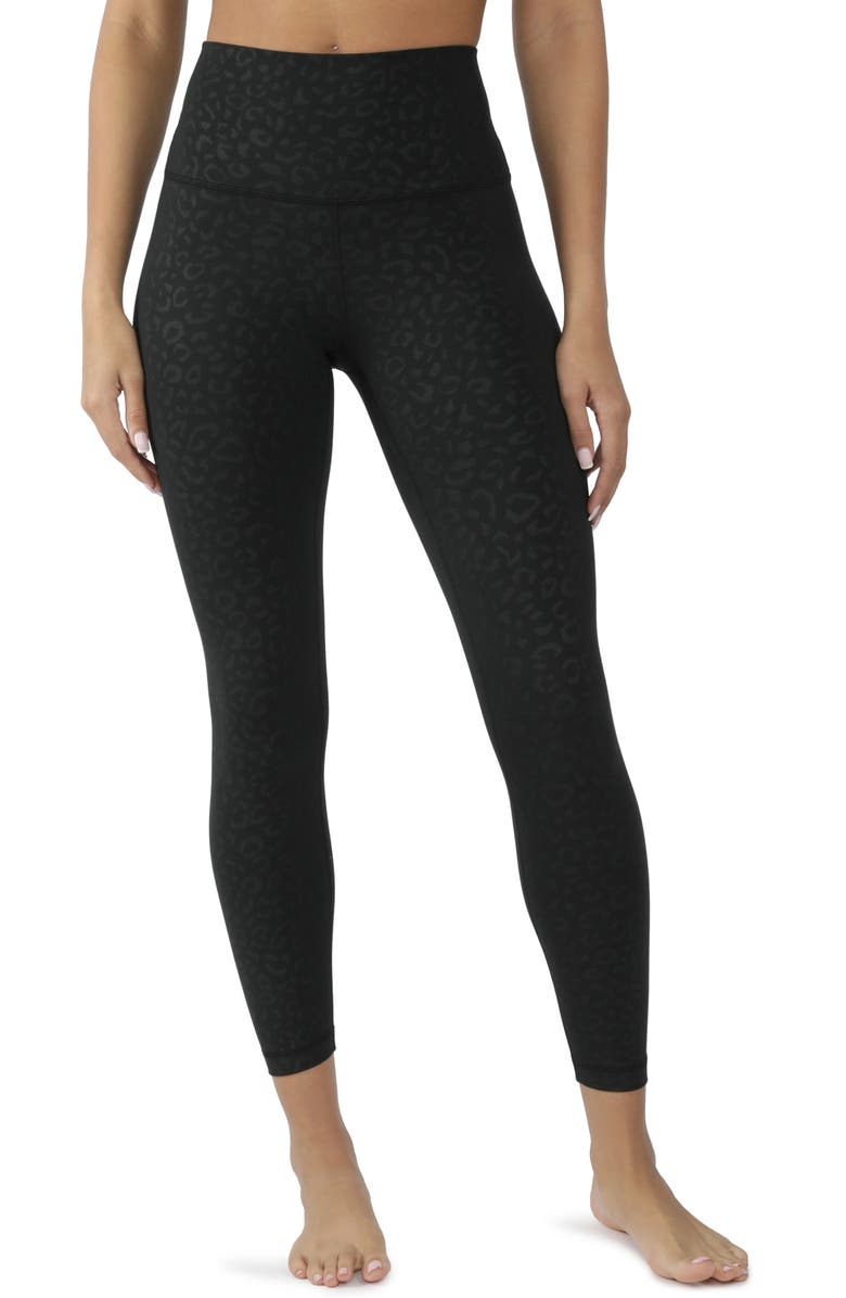 90 DEGREE BY REFLEX Wonderlink Tonal Leopard Print Leggings, Main, color,