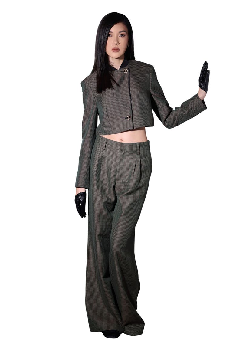 Malcam Check Wide Leg Pants, Alternate, color, MINI CLOVER CHECK