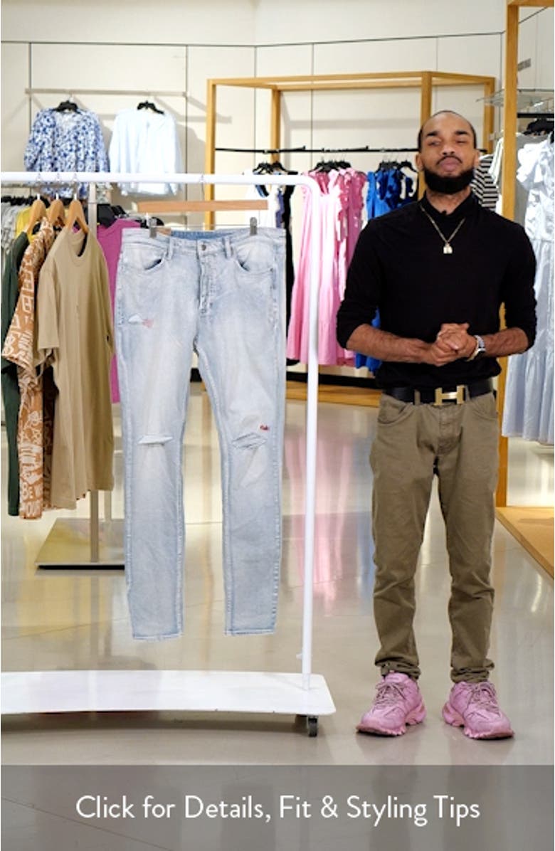 Van Winkle Blue Ice Ripper Skinny Jeans, sales video thumbnail