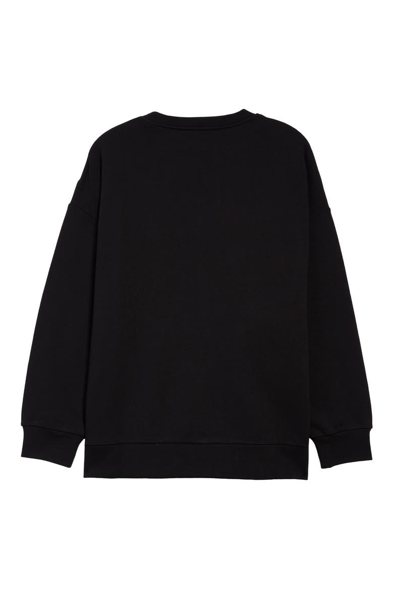 Alexander McQueen Women's Exploded Seal Logo Sweatshirt, Alternate, color, NERO NATURAL
