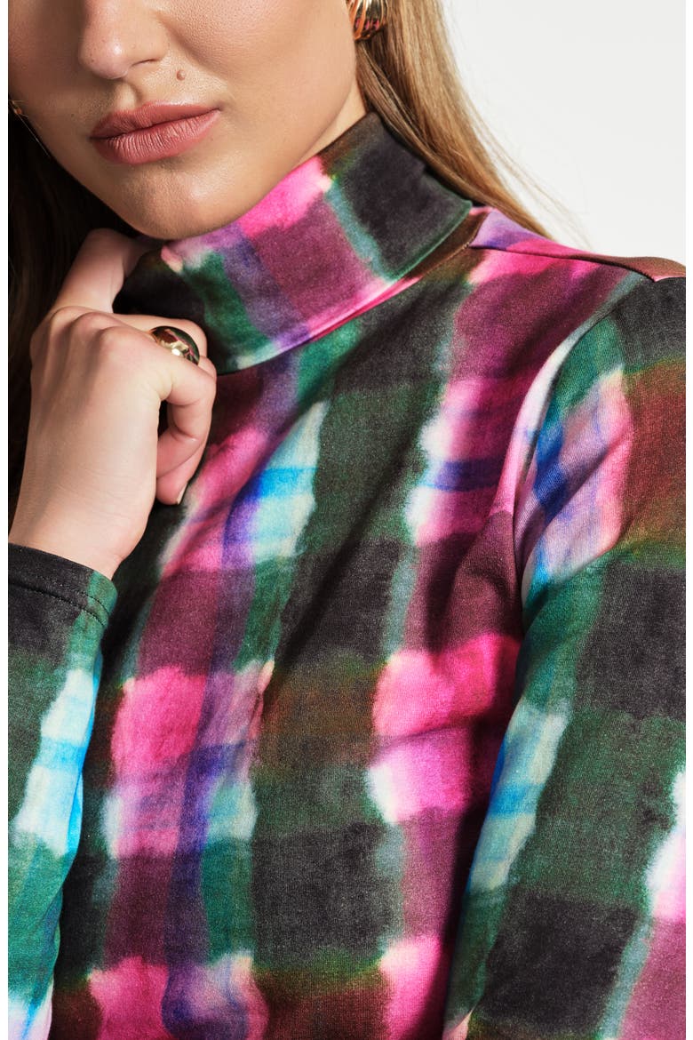 Layering Turtleneck Top, Alternate, color, WATERCOLOR TARTAN
