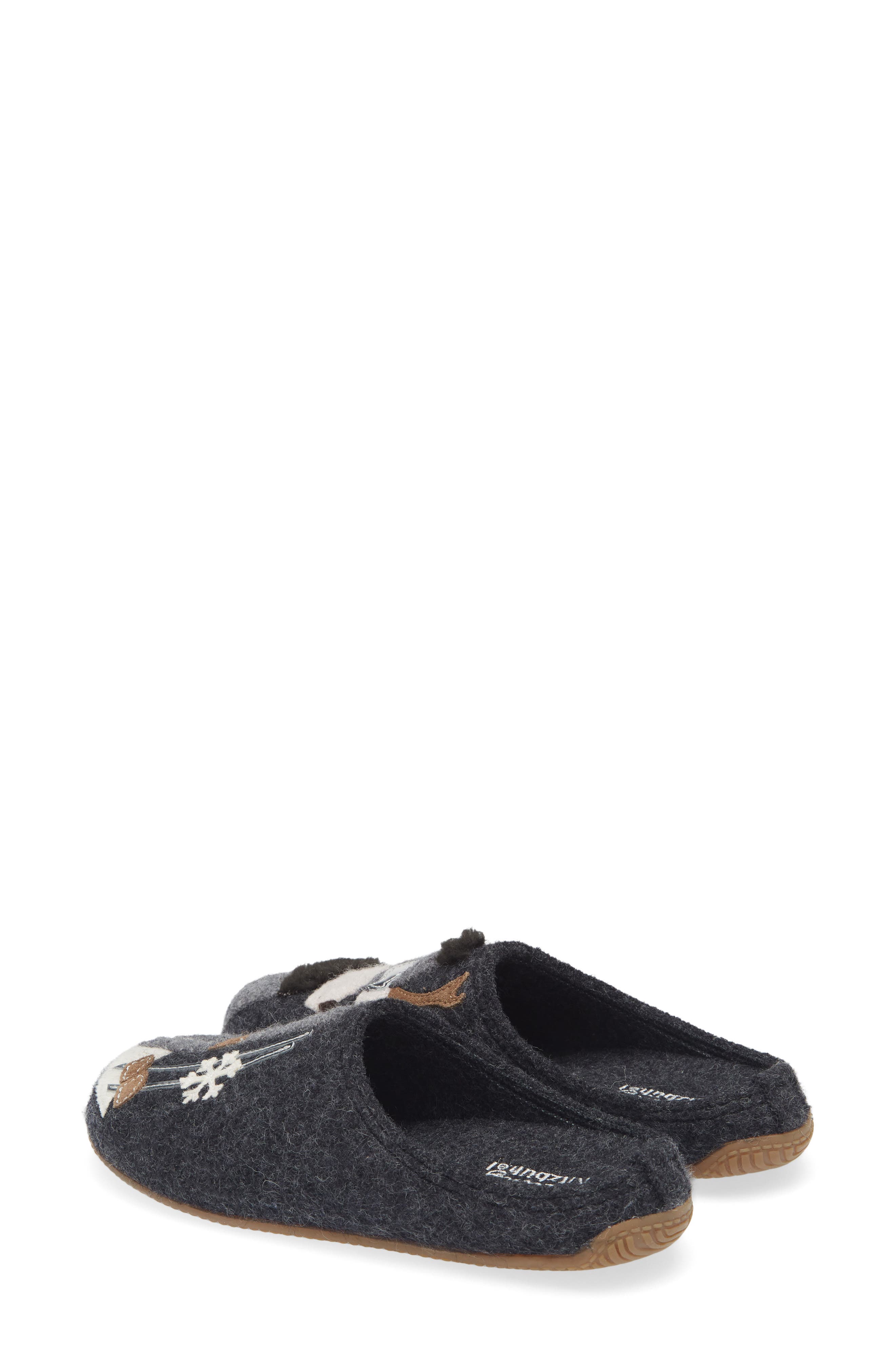 Living Kitzbühel Deer Skier Open Heel Wool Slipper, Alternate, color, 