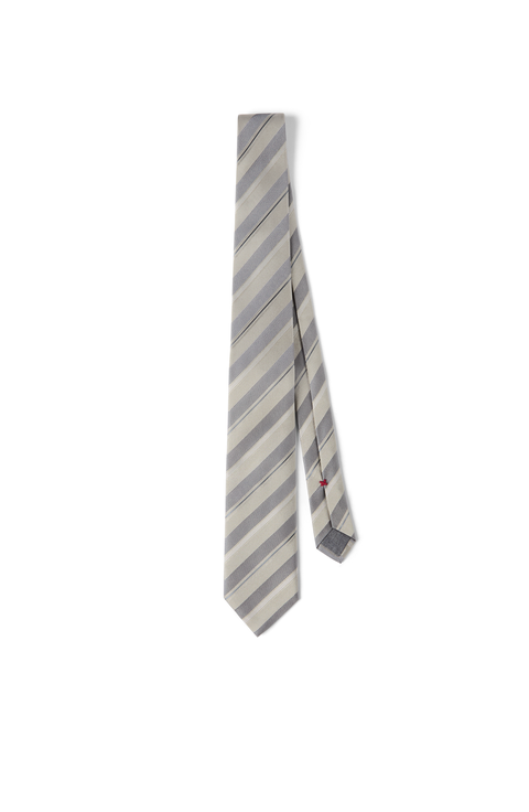 Striped silk necktie