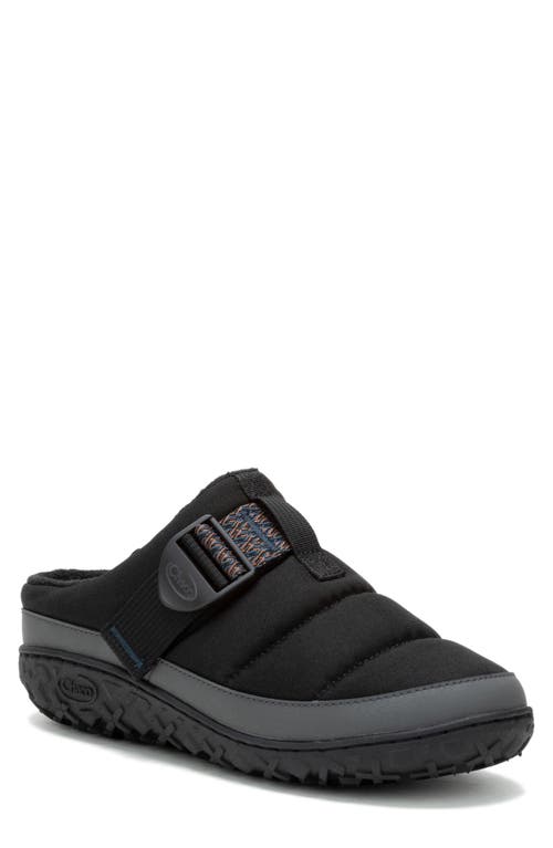 Chaco Ramble Rugged Water Resistant Puffer Clog In Black Graphite
