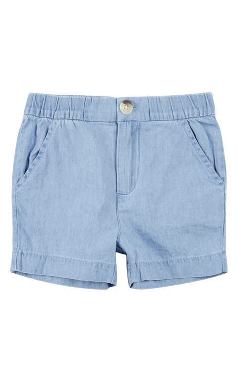 Kids' Sky Organic Cotton Chambray Shorts (Toddler & Little Kid)