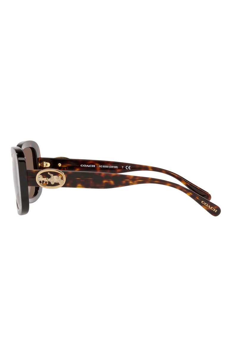 COACH 56mm Rectangle Sunglasses, Alternate, color, 