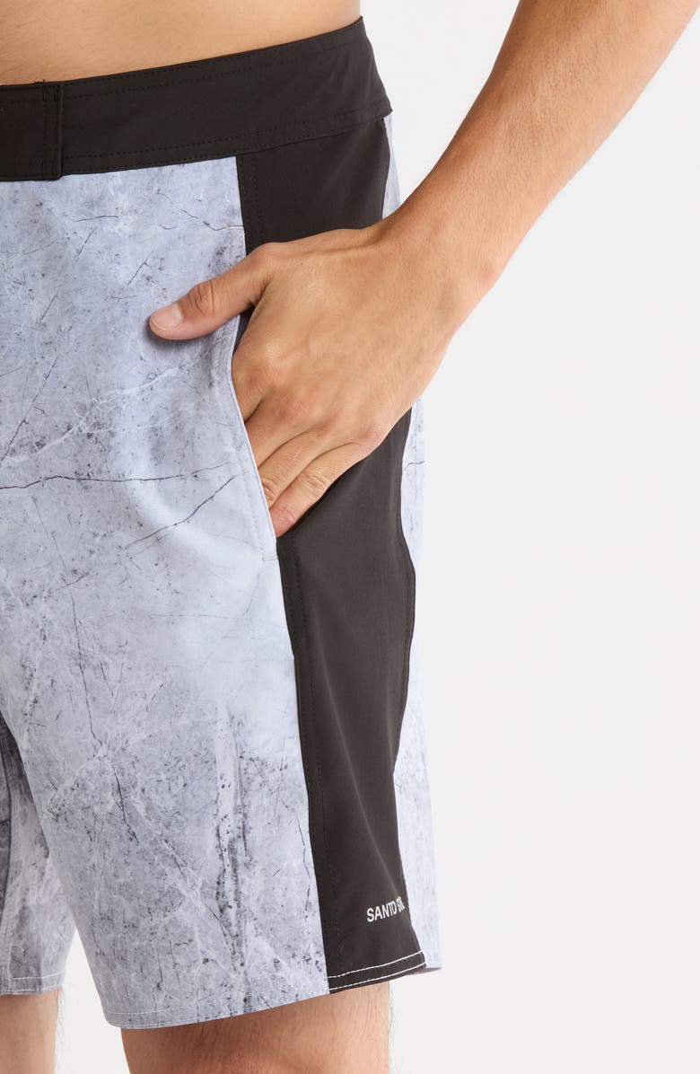 SANTO STUDIO Peninsula Board Shorts, Alternate, color, Carrara Grey