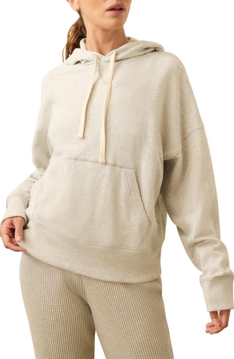 Faherty High Standard Fleece Hoodie, Main, color, Light Grey Heather