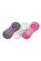 Assorted 3-Pack Feedstripe Cushioned No-Show Socks