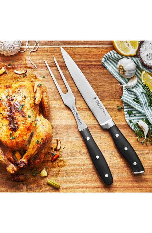 Henckels Cutlery Forged Accent Carving Knife 2-piece Set In Silver