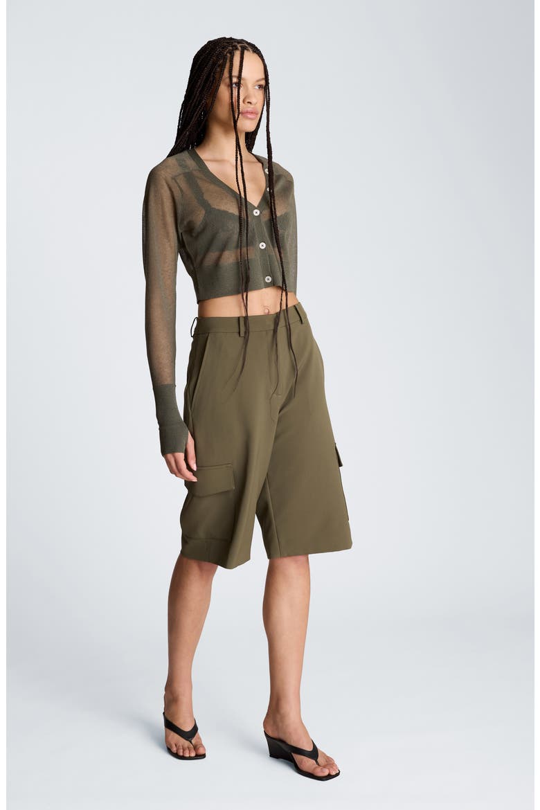 Cargo Pocket Walking Shorts, Alternate, color, TURTLE GREEN