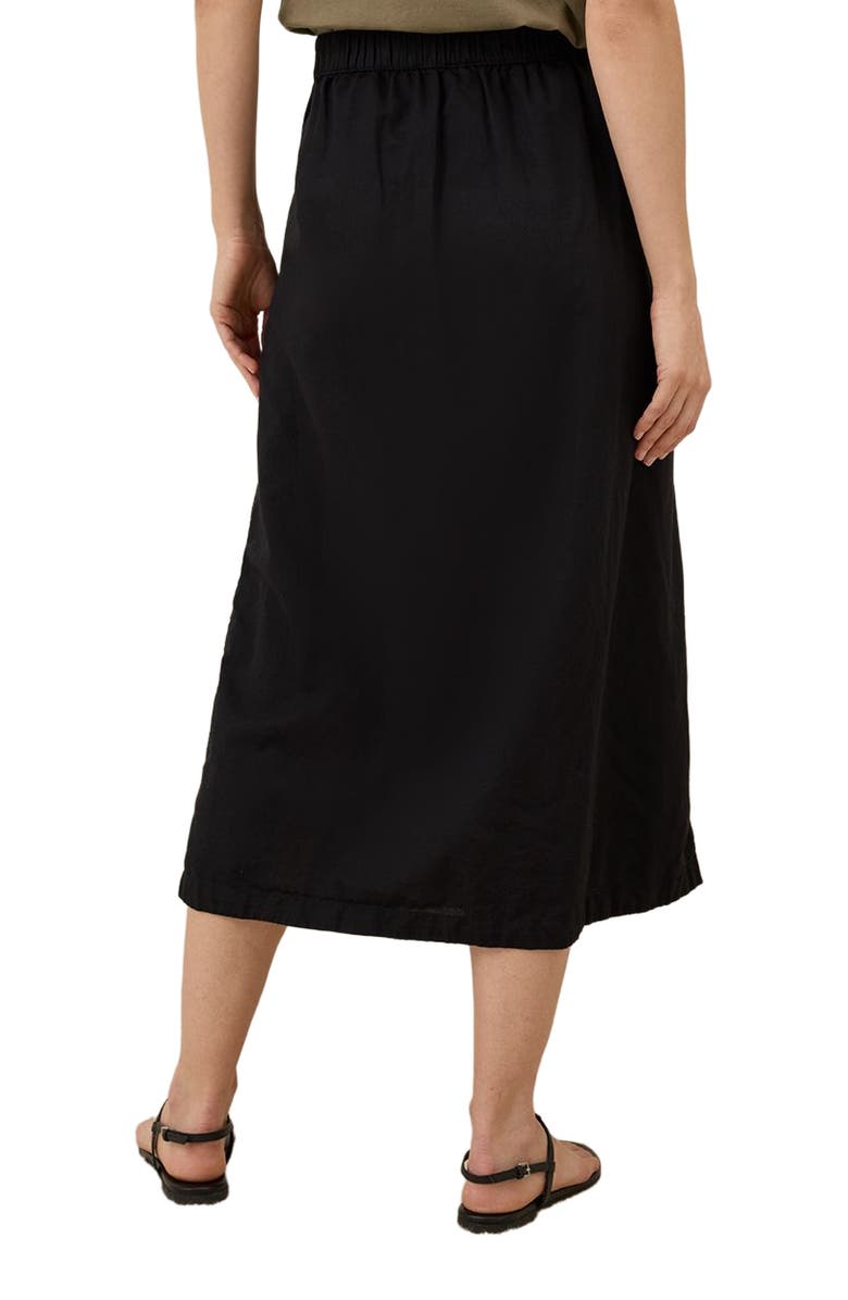 Pact Canopy Linen Wrap Skirt Made with Organic Cotton, Alternate, color, Black