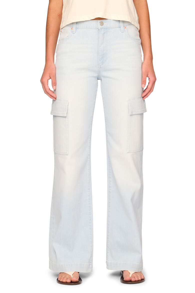 Zoie Relaxed Wide Leg Cargo Jeans, Main, color, POOLSIDE CARGO