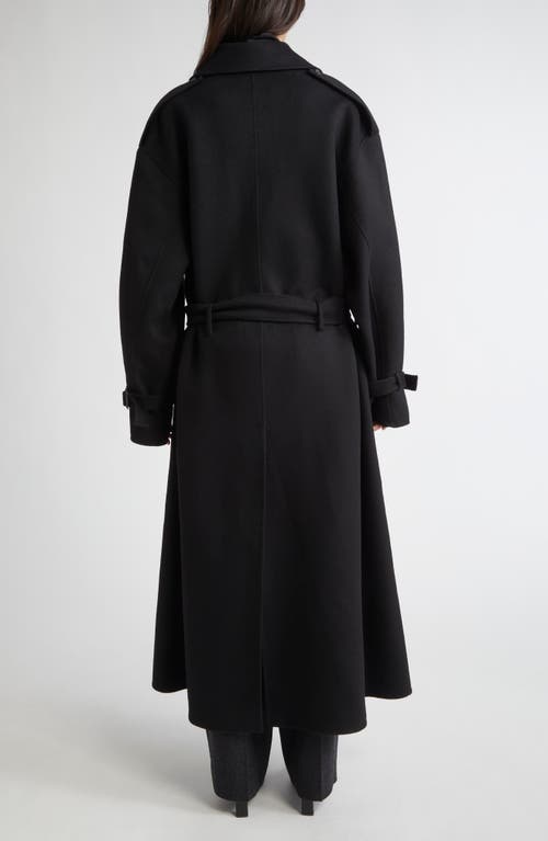 Totême Toteme Double Face Wool Trench Coat In Black