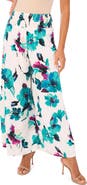 Vince Camuto Floral Wide Leg Pull-On Pants