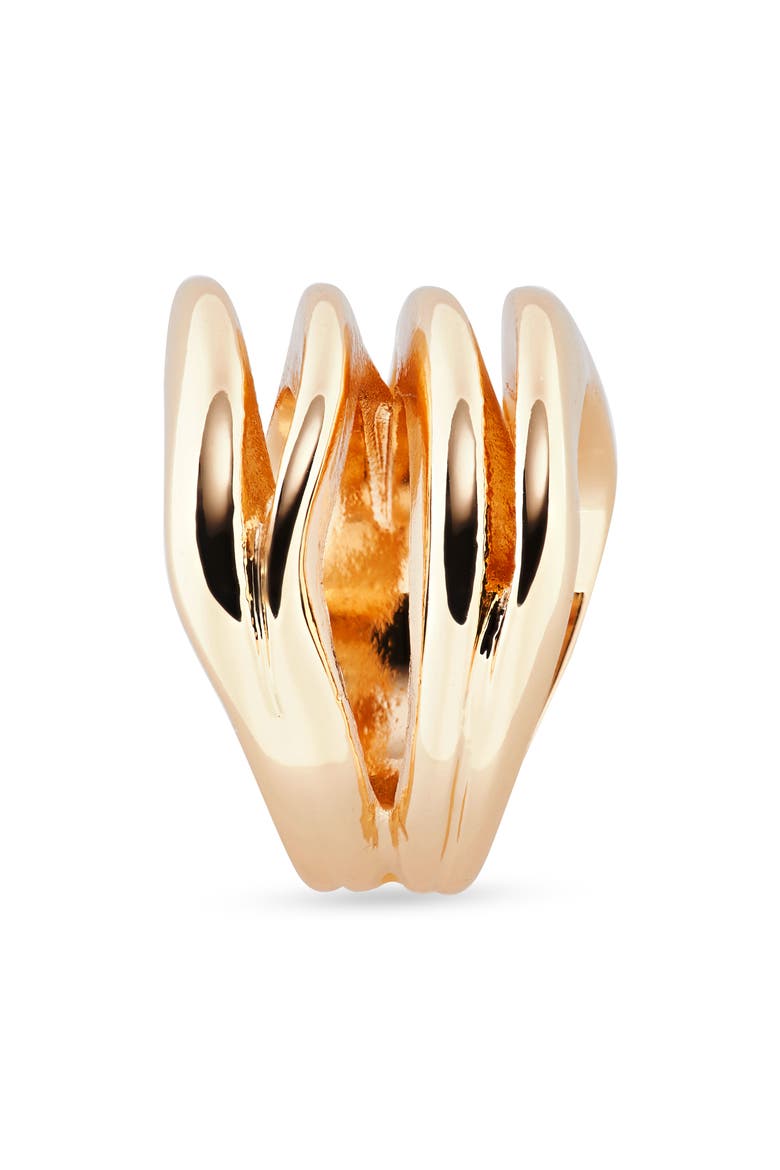 Wavy Band Ring, Alternate, color, GOLD