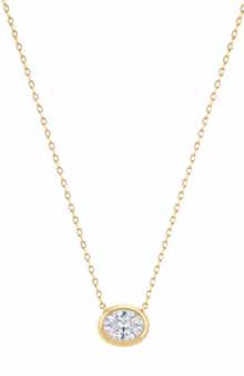 East-West Oval Pendant Necklace