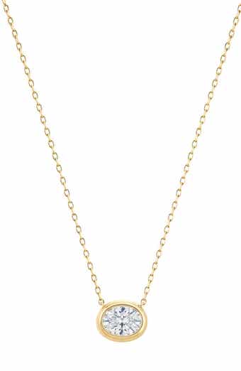 East-West Oval Pendant Necklace