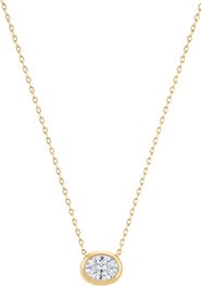 GABI RIELLE East-West Oval Pendant Necklace