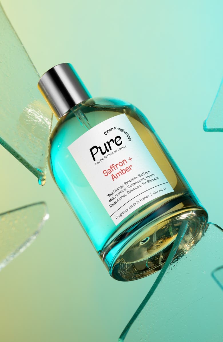 Lovery Pure Saffron and Amber Eau de Parfum, Made in France, 3.4 oz, Alternate, color, Silver, White, Cream, Black