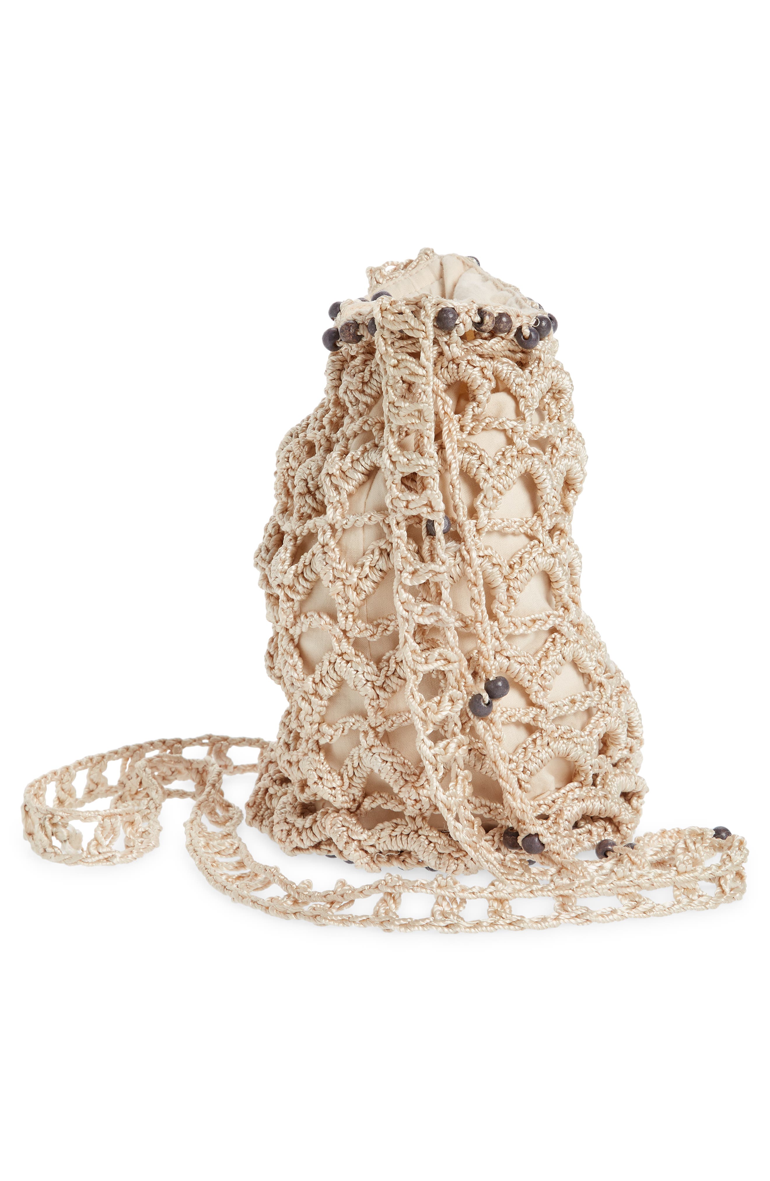 Free People Moonlight Crochet Bag, Alternate, color, 