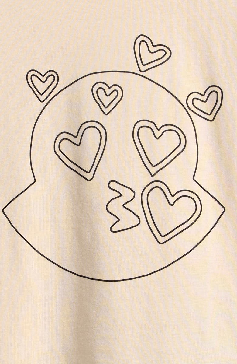 Moncler Kids' Heart Logo Graphic T-Shirt, Alternate, color, Cream