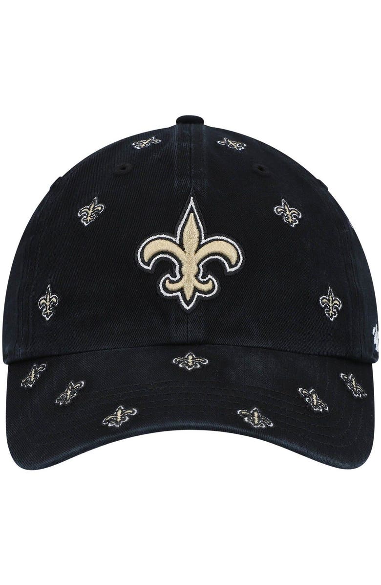'47 Women's '47 Black New Orleans Saints Confetti Clean Up Adjustable Hat, Alternate, color, 