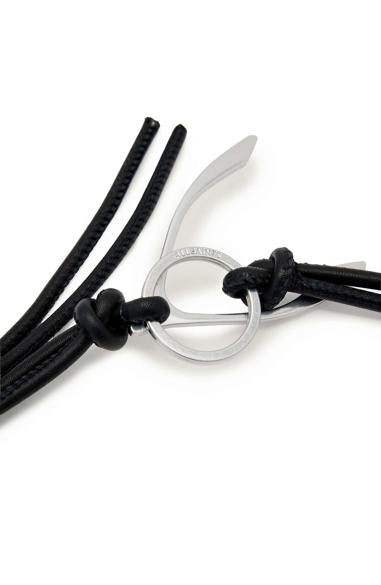 Wishbone Bag Charm, Alternate, color, BLACK/ SILVER