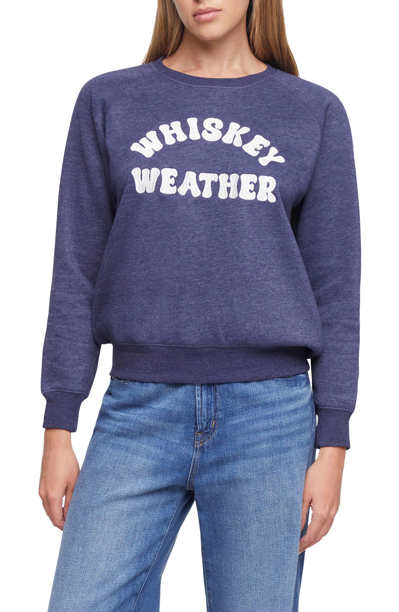 Wildfox Whisky Weather Keely Embroidered Sweatshirt