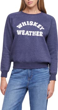 Wildfox Whisky Weather Keely Embroidered Sweatshirt