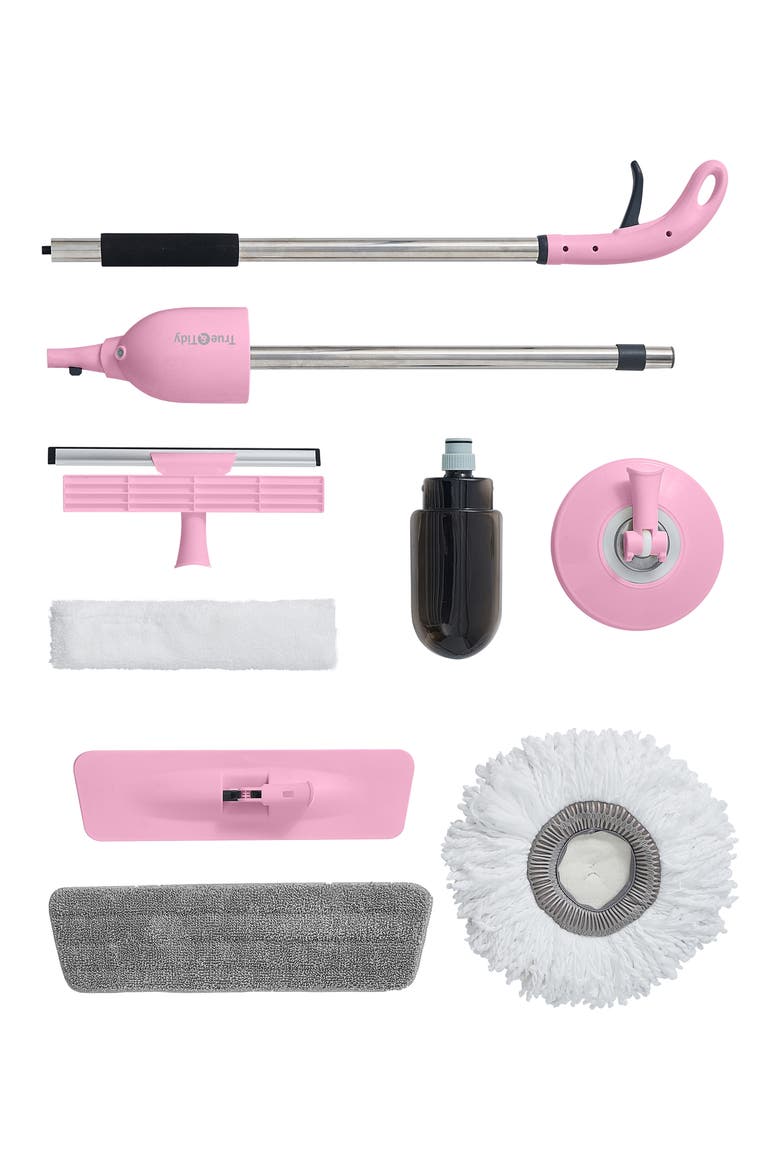 True & Tidy 360 Refillable Spray Mop, Alternate, color, PINK