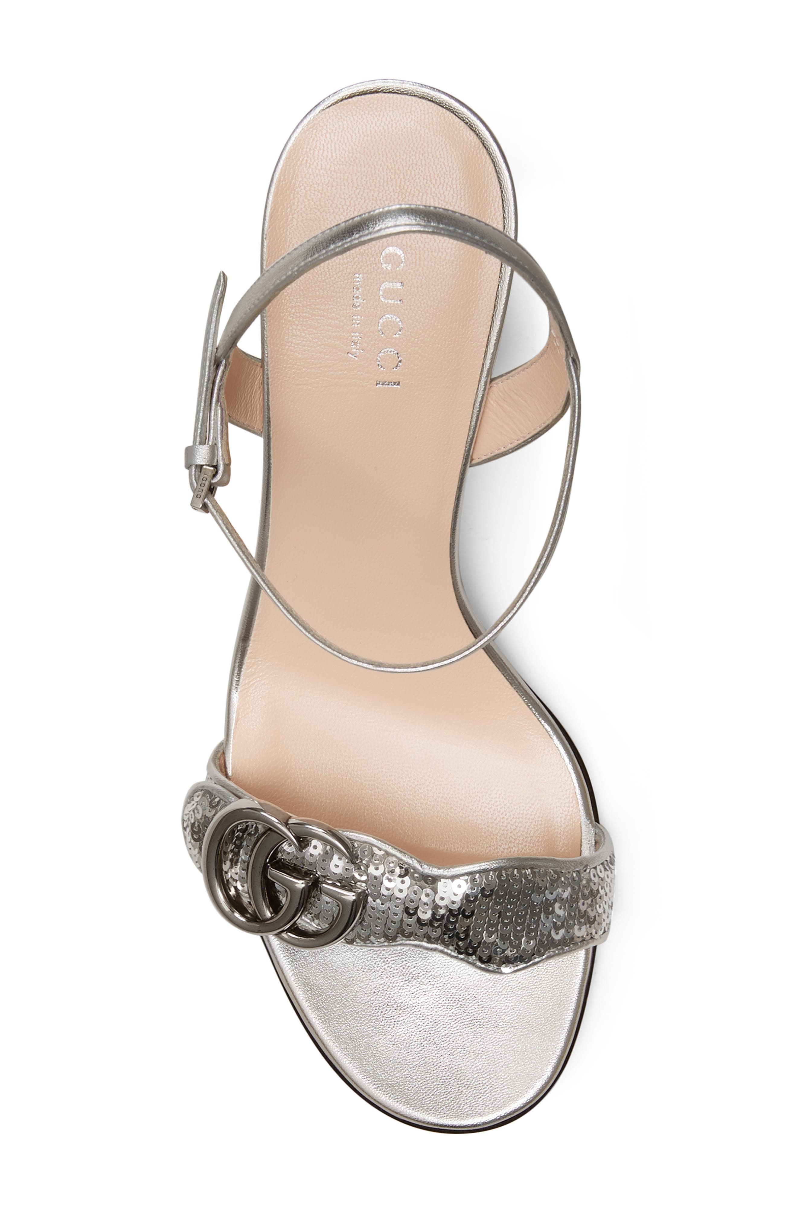 Gucci GG Sequin Sandal, Alternate, color, 