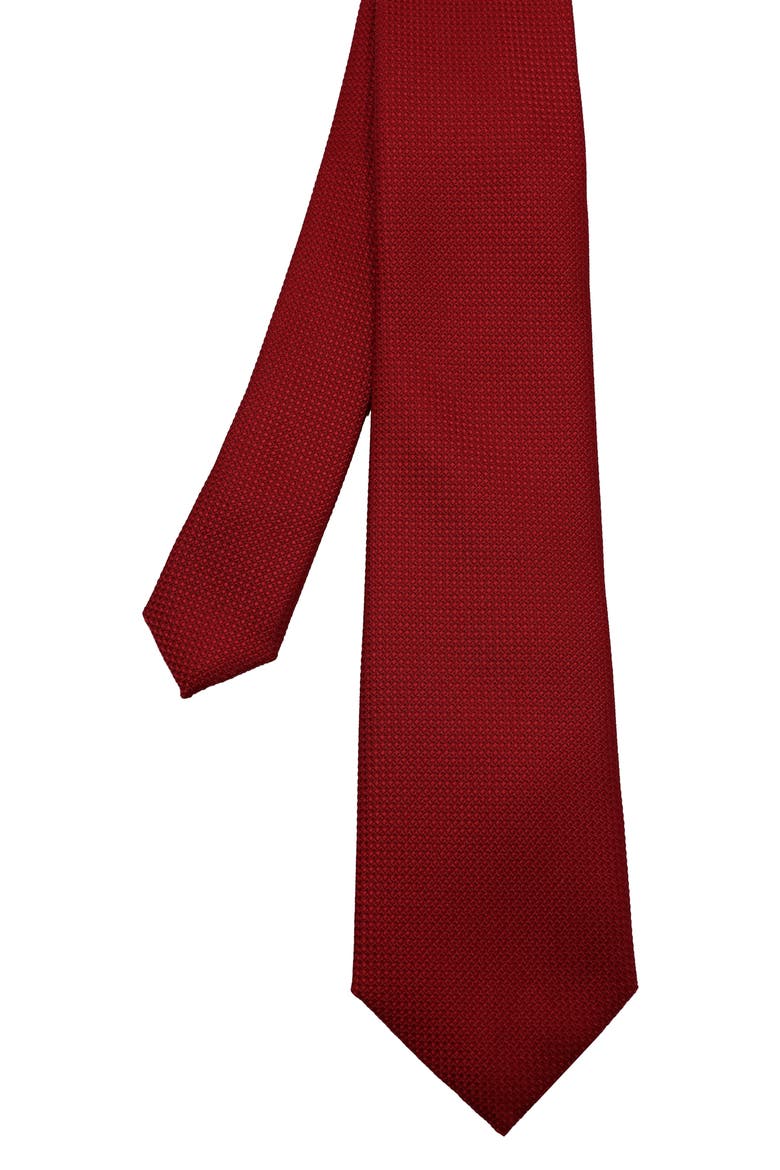 Textured Solid Tie, Alternate, color, RED