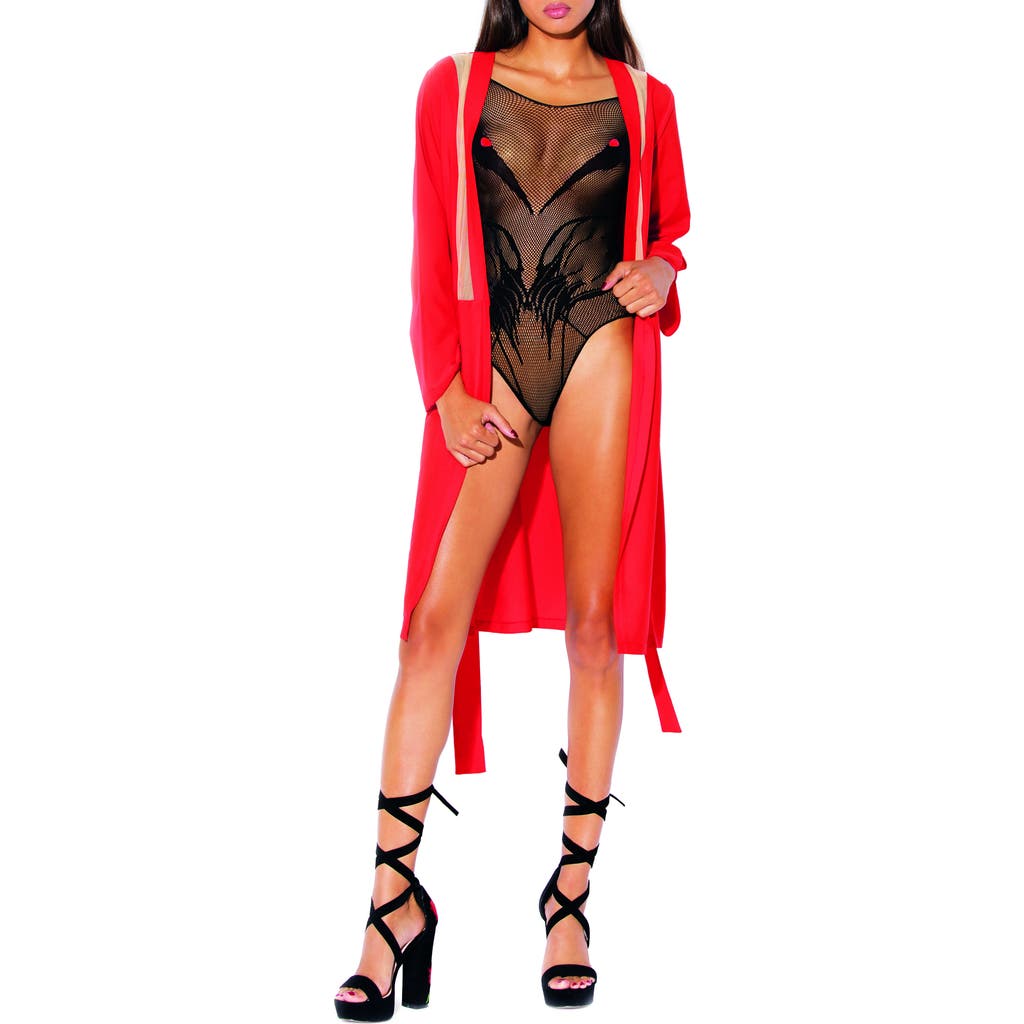 Hauty Bell Sleeve Robe in Red  product