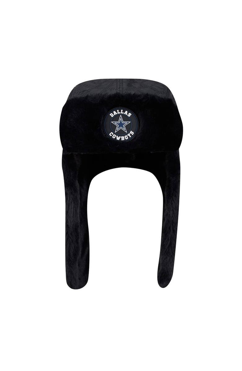 New Era Men's New Era Black Dallas Cowboys Quilted Trapper Hat, Alternate, color, Black
