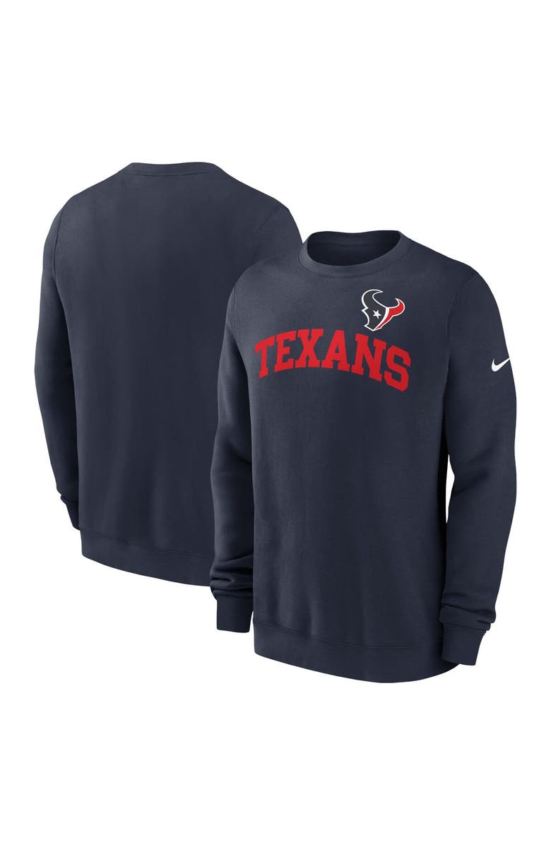 Nike Men's Nike Navy Houston Texans Club Pullover Sweatshirt, Alternate, color, 