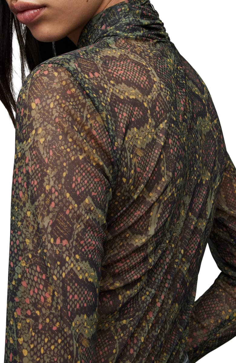 AllSaints Tia Tamora Long Sleeve Mesh Top, Alternate, color, 