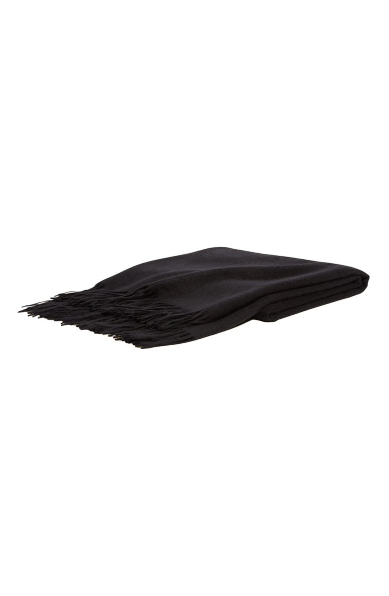 Italic Remi Cashmere Throw, Alternate, color, Black