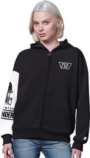 STARTER Women's Starter  Black Washington Commanders 4th Down Full-Zip Hoodie