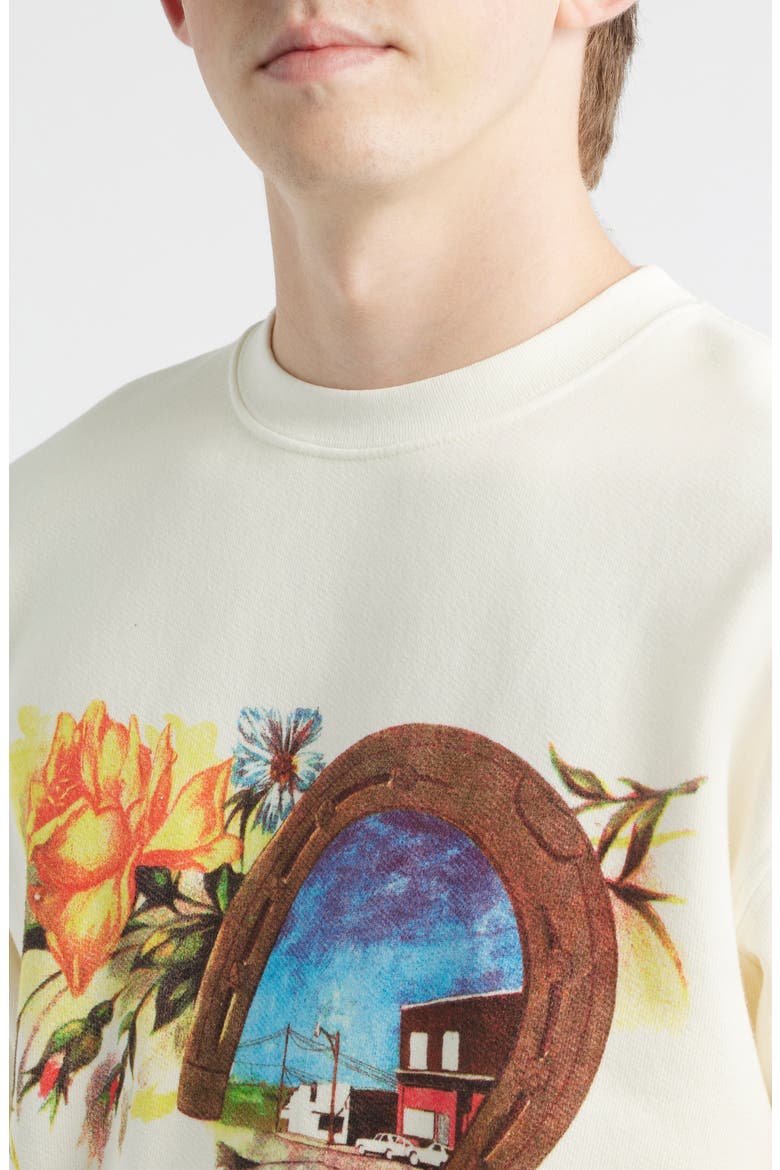 Everyone's in Love with You Cotton Graphic Sweatshirt, Alternate, color, BONE