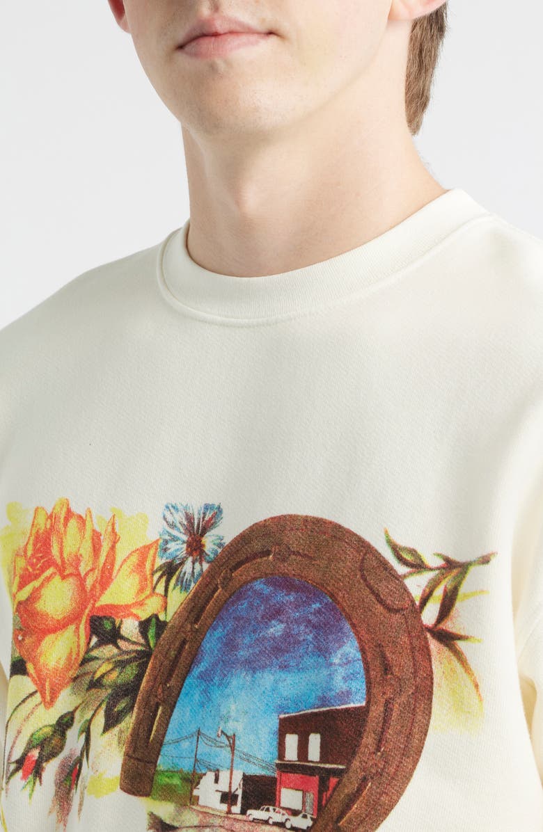 ONE OF THESE DAYS Everyone's in Love with You Cotton Graphic Sweatshirt, Alternate, color, Bone