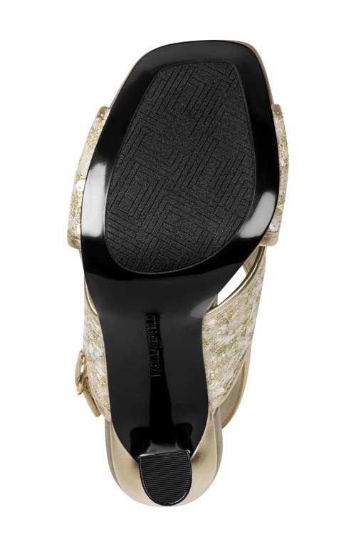 Karl Lagerfeld Paris Colbie Sequin X-band Sandal In Animal Print