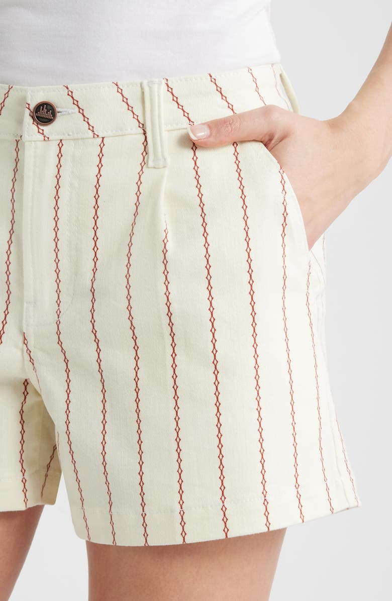 CITY BLUES Front Pleat Trouser Shorts, Alternate, color, Pearl/ Tamarind